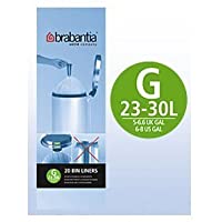 Brabantia Poubelle 30 G sacs Taille L (20 sacs Par rouleau) 246265 Lot de 6
